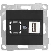 RİTA MEK TUŞ DATA PRİZİ 1*USB SİYAH 1